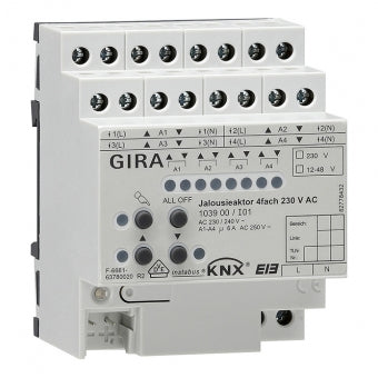 GIRA 103900 Žalúziový modul 4x/230V AC/12-48V DC/6AC