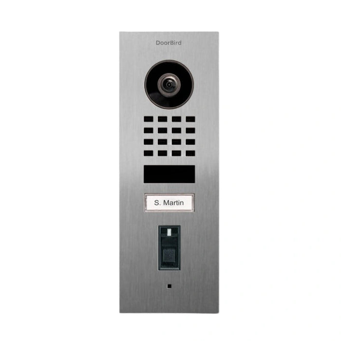 IP Video Door Station D1101FV - flush-mounted, 1 button, fingerprint reader, Wifi - 26 versions
