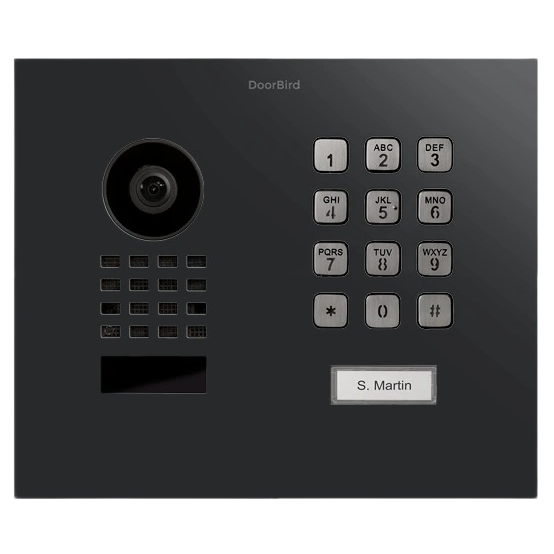 IP Video Door Station D1101KH - modern, flush-mounted, 1 button, keypad - 26 designs