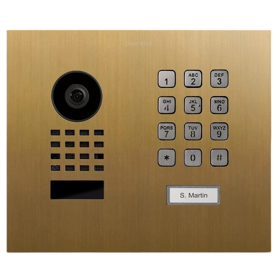 IP Video Door Station D1101KH - modern, flush-mounted, 1 button, keypad - 26 designs