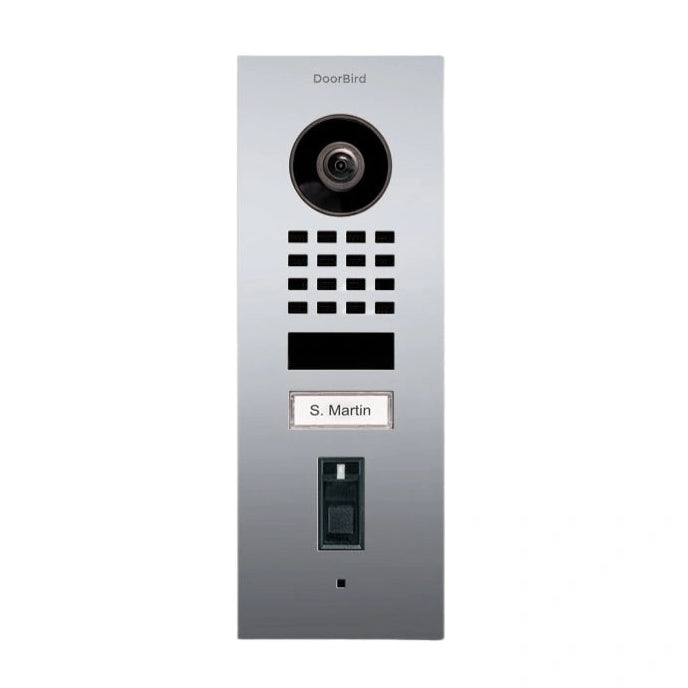 IP Video Door Station D1101FV - flush-mounted, 1 button, fingerprint reader, Wifi - 26 versions