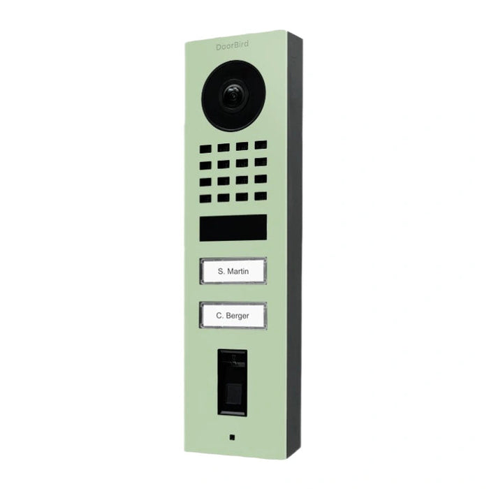 IP Video Türstation D1102FV – Aufputzmontage, 2 Tasten, Fingerabdruckleser, WiFi – 26 Varianten