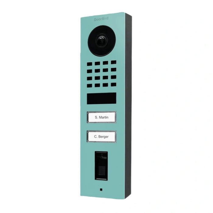 IP Video Türstation D1102FV – Aufputzmontage, 2 Tasten, Fingerabdruckleser, WiFi – 26 Varianten