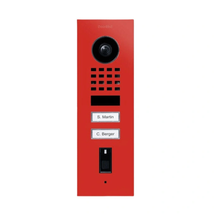 IP Video Door Station D1102FV - flush-mounted, 2 buttons, fingerprint reader, Wifi - 26 versions