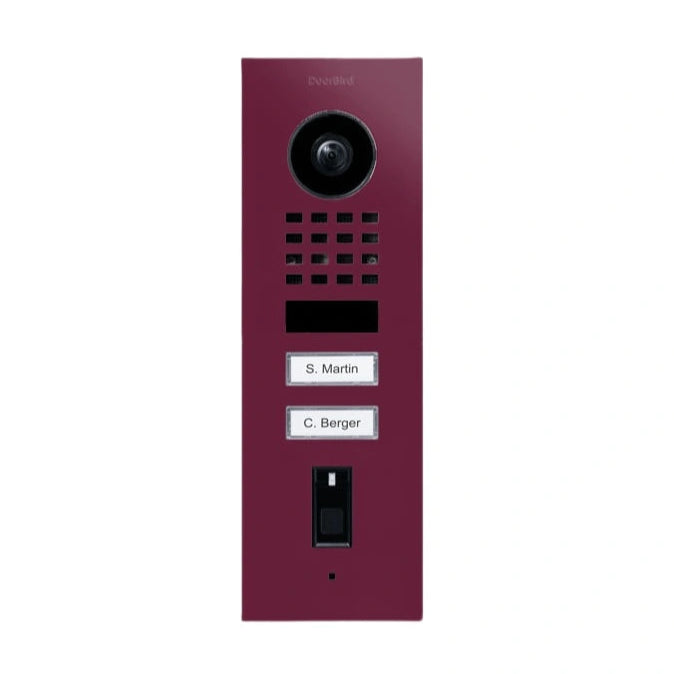 IP Video Door Station D1102FV - flush-mounted, 2 buttons, fingerprint reader, Wifi - 26 versions