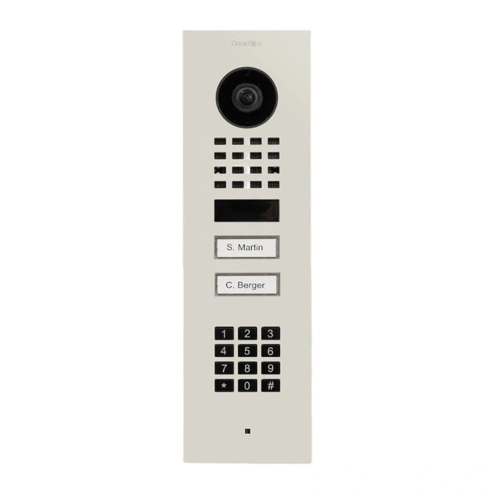 Interphone vidéo IP D1102KV - encastré, 2 boutons, clavier, Wi-Fi - 26 versions