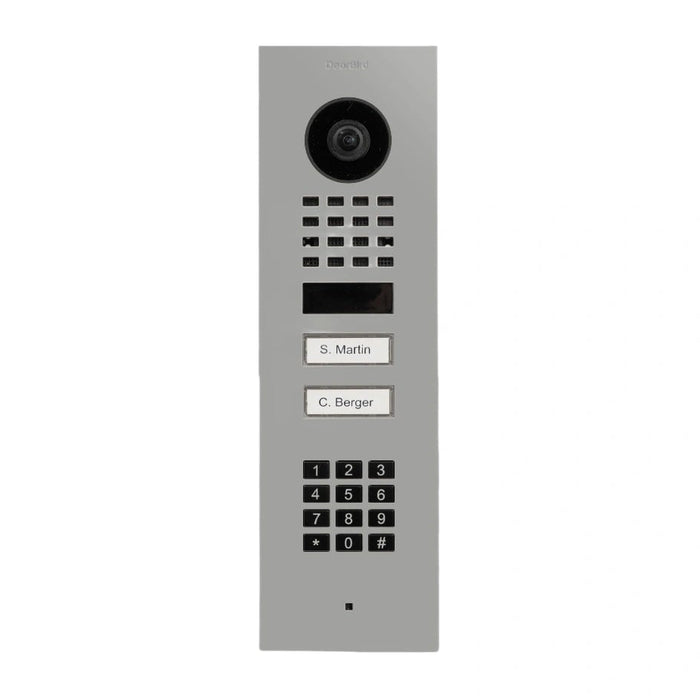 Interphone vidéo IP D1102KV - encastré, 2 boutons, clavier, Wi-Fi - 26 versions