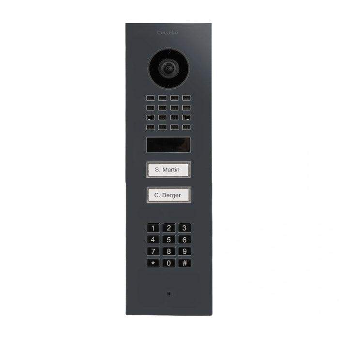 Interphone vidéo IP D1102KV - encastré, 2 boutons, clavier, Wi-Fi - 26 versions
