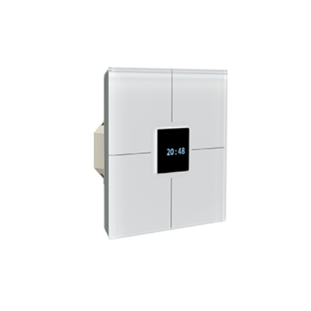 Bouton en verre OLED KNX-K4 avec capteur de température et affichage