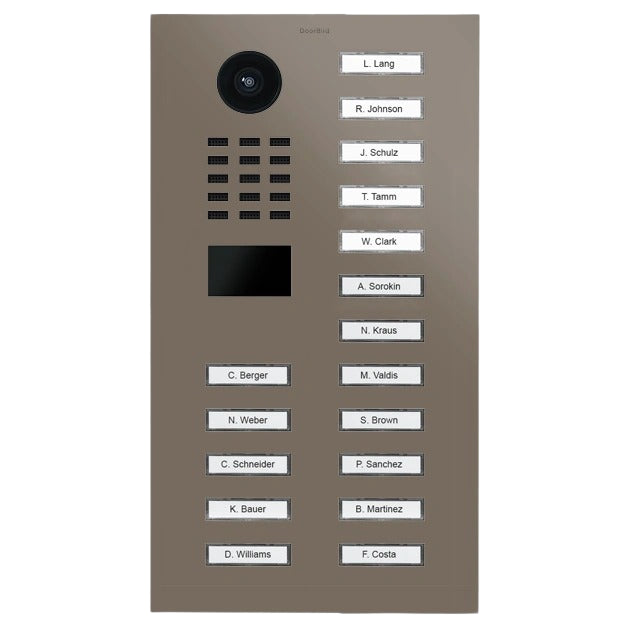 Interphone vidéo IP D2117V, 17 boutons - 58 modèles
