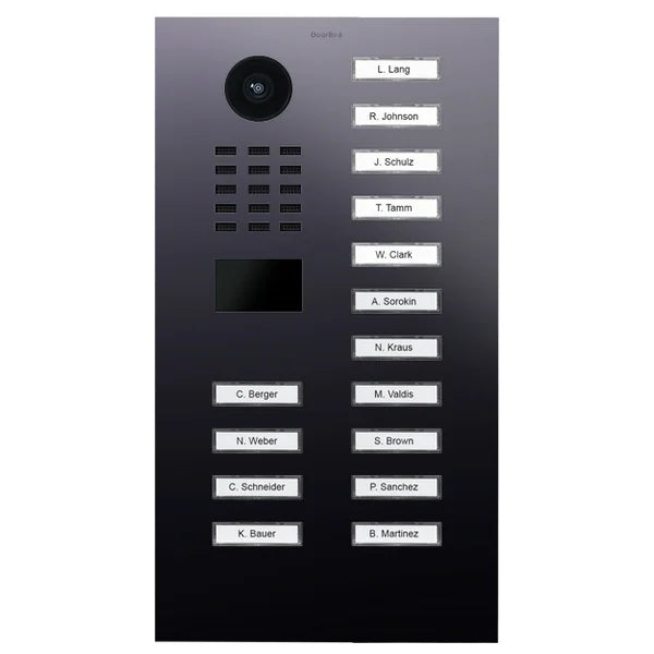 D2215V IP video dverová stanica – Titánová PVD úprava, nerezová oceľ V4A, vysoký lesk