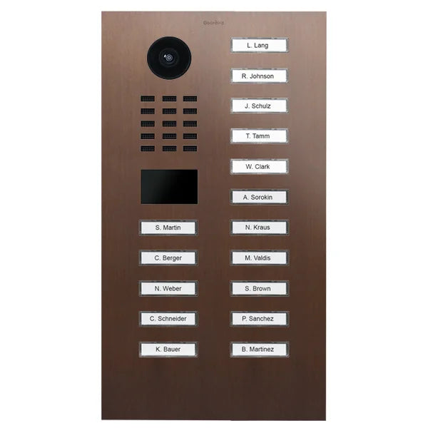 D2216V IP video dverová stanica – Architektonický bronz