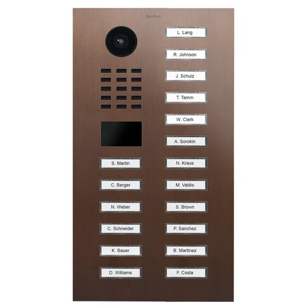 D2218V IP video dverová stanica – Architektonický bronz