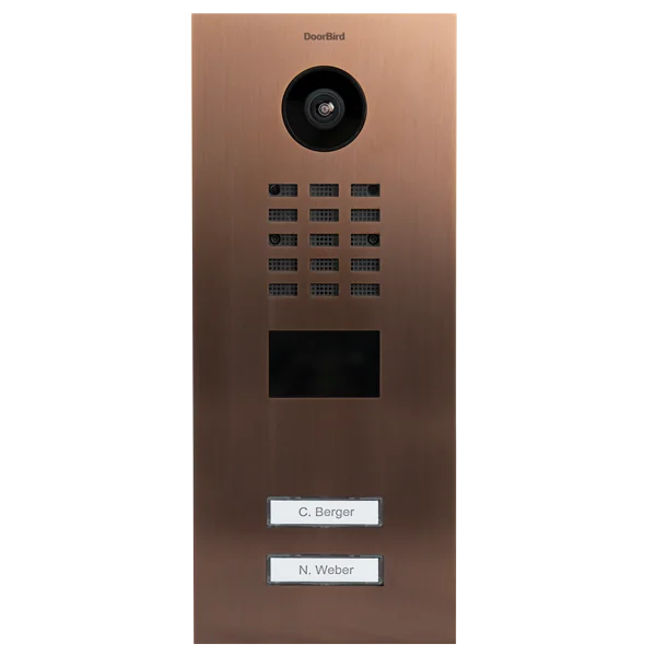 D2202V IP video dverová stanica – Bronzová PVD úprava, nerezová oceľ brúsená