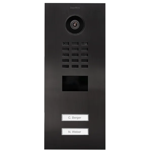 D2202V IP video dverová stanica – Titánová PVD úprava, nerezová oceľ brúsená