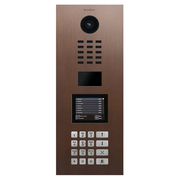 D22DKV IP video door station, keypad, display - 58 finishes