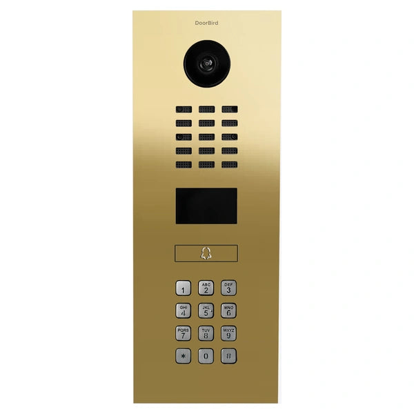 DoorBird D2201KV – Mosadzná PVD úprava, nerezová oceľ V4A, vysoký lesk