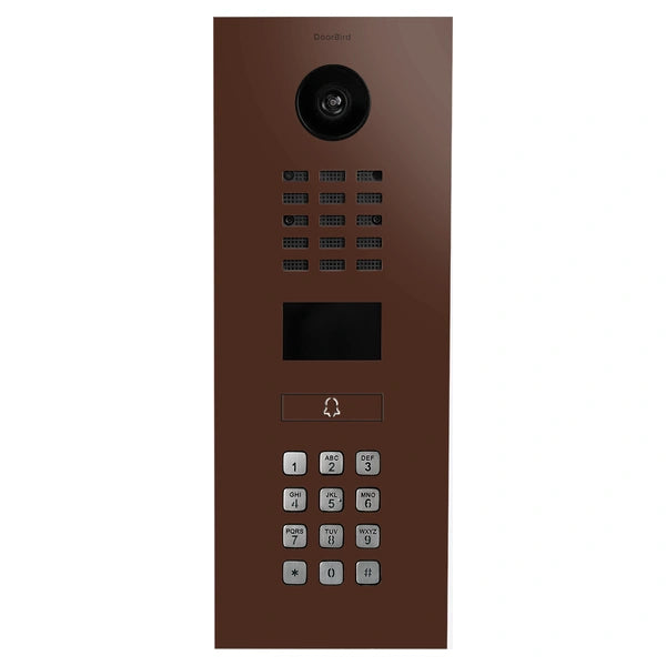 DoorBird D2101KV / D2201KV – RAL 8016 Mahagónovohnedá