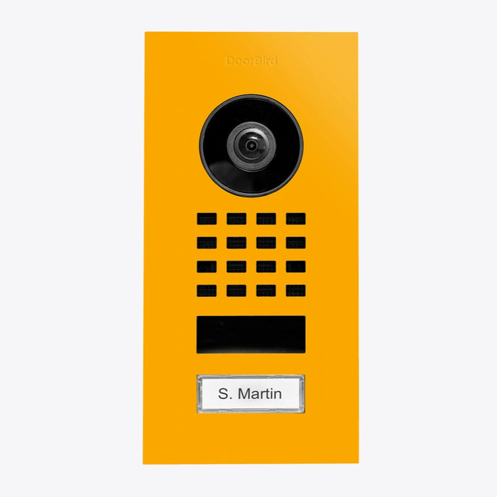 Interphone vidéo IP D1101V - encastrable, 1 bouton, Wi-Fi - 26 versions
