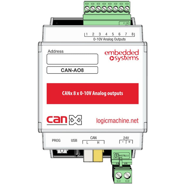 CAN-AO8 CANx 8 wyjść analogowych 0-10 V