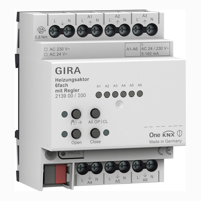 GIRA 213900 KNX Aktor vykurovania / chladenia 6-výstupov