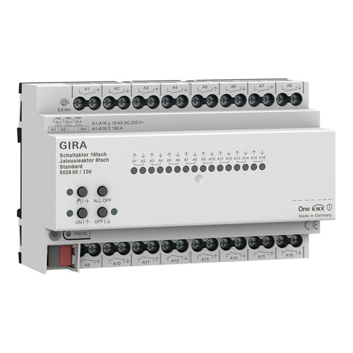 GIRA 502800 KNX Secure Spínací 16x/16A / žalúziový modul 8x/16A