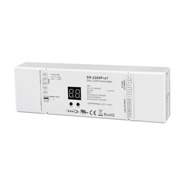 SR-2309PRO7 DALI 4-Kanal LED Dimmer CC 12-48VDC 700mA DT8