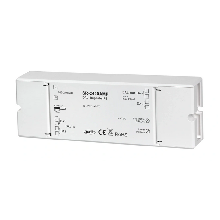 SR-2400AMP – DALI Repeater with integrated 150 mA source