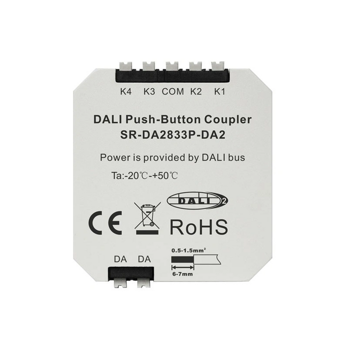 Interface bouton SR-DA2833P-DA2 à 4 entrées