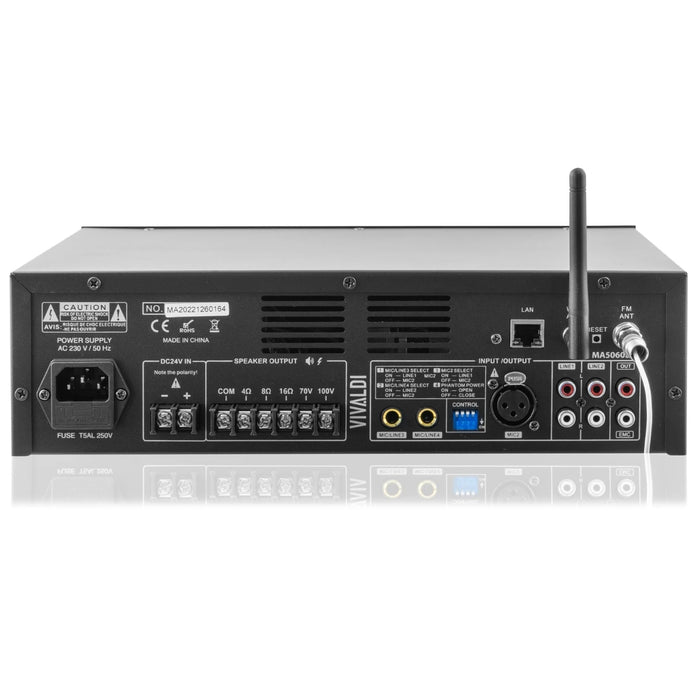 Ulisse MA5060BTK – Einzelzonen Verstärker-Mixer mit Player 60 W