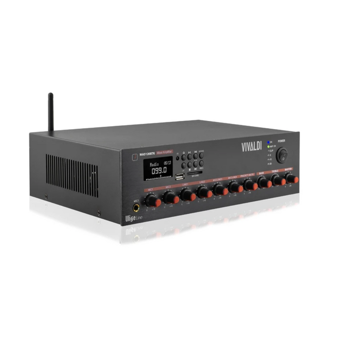Ulisse MA5120BTK – Einzelzonen Verstärker-Mixer mit Player 120 W