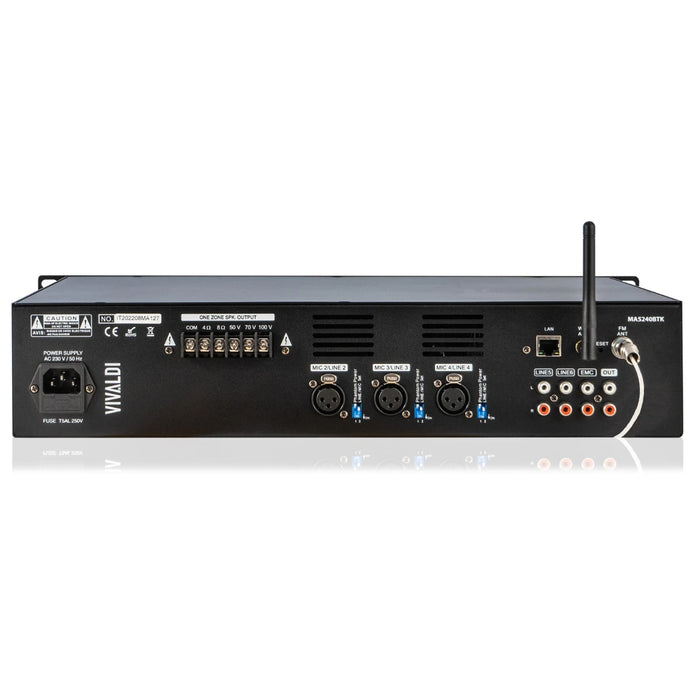 Ulisse MA5240BTK – Einzelzonen Verstärker-Mixer mit Player 240 W