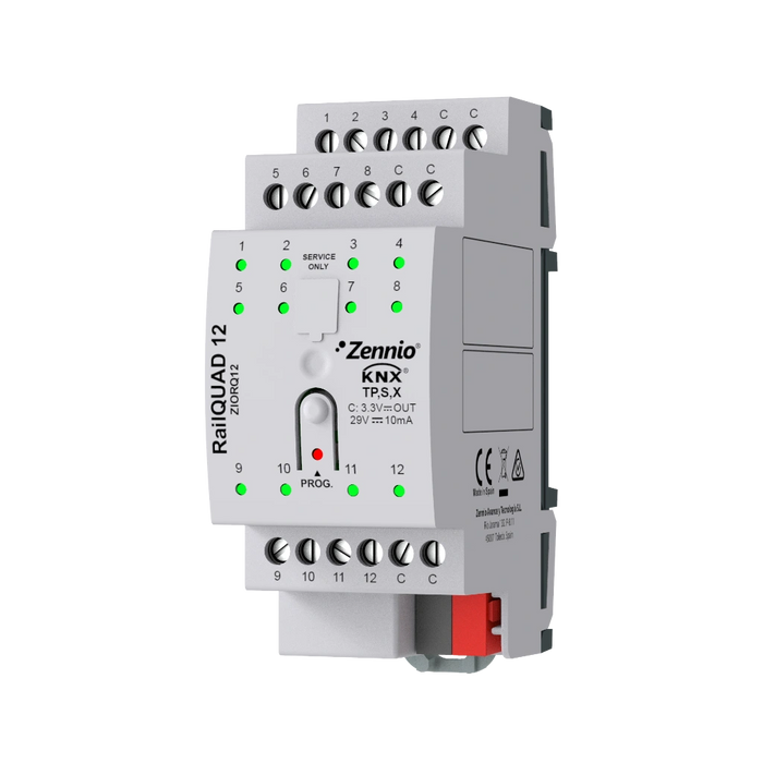 ZIORQ12 Moduł z 12 wejściami analogowo-cyfrowymi - RailQUAD 12
