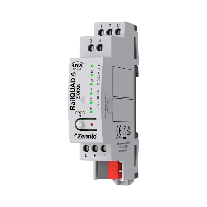 ZIORQ6 Module with 6 analog-digital inputs - RailQUAD 6