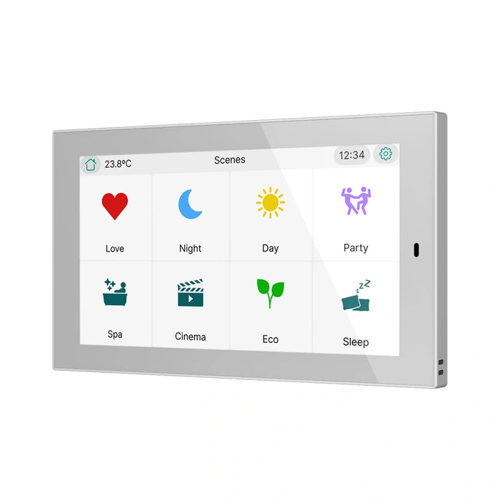 CX50 Farebný kapacitný dotykový panel KNX s 5" displejom