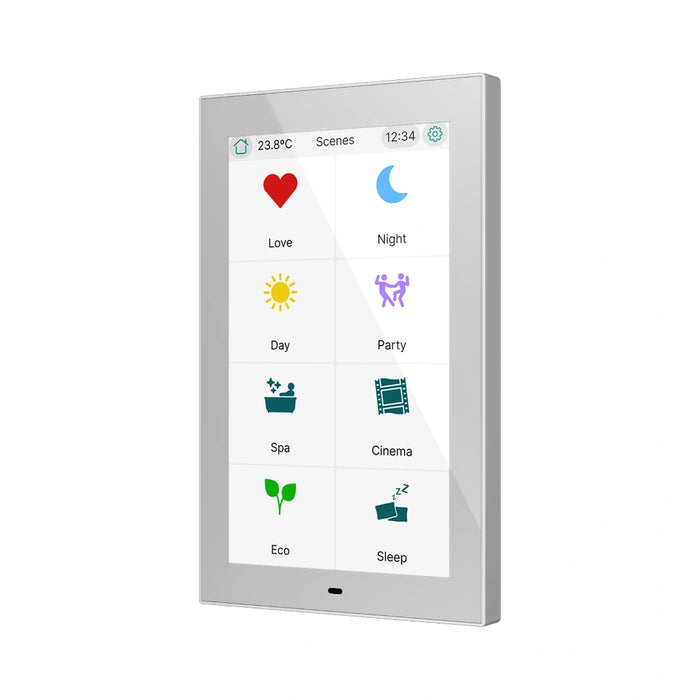 CX50 Farebný kapacitný dotykový panel KNX s 5" displejom