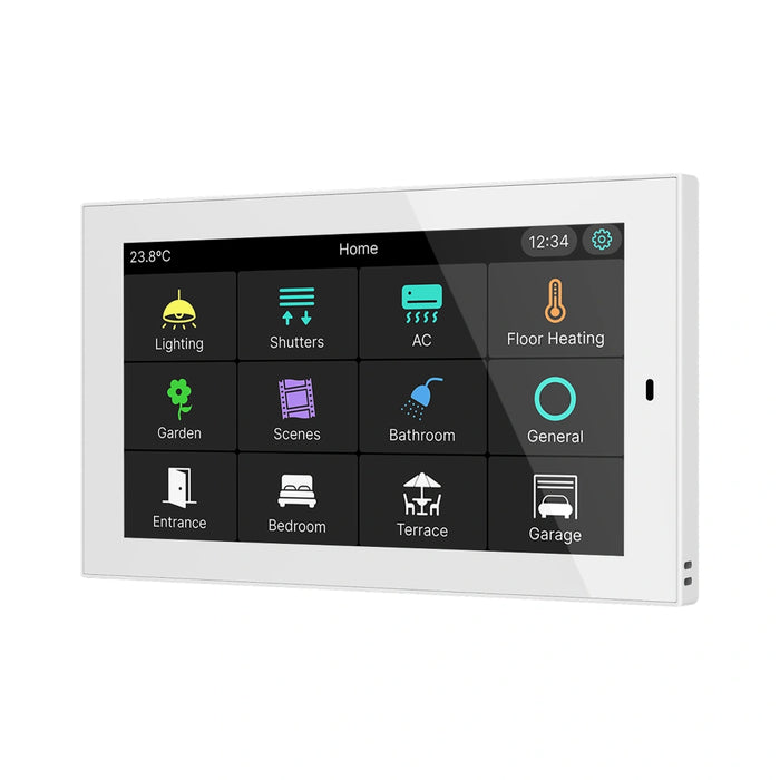 CX50 Farebný kapacitný dotykový panel KNX s 5" displejom