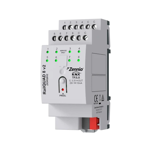 ZIORQ8V2 Module with 8 analog-digital inputs - RailQUAD 8 v2