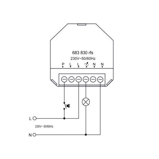 Variateur KNX-RF Paladin 683 830 rfs 1x250W (23923) 