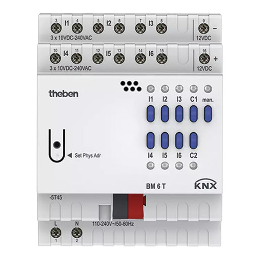 Theben 4940230 BM 6 T KNX Modul 6 binárnych vstupov 10-240 V AC/DC