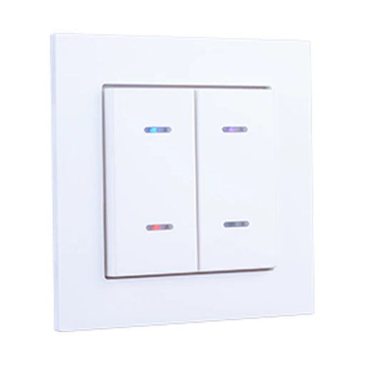 KNX TP Push Button 420.1 secure, príklad zostavy s rámikom a krytom