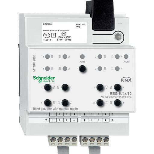 Schneider Electric KNX, MTN649804 Žalúziový modul KNX REG-K/4x/10A