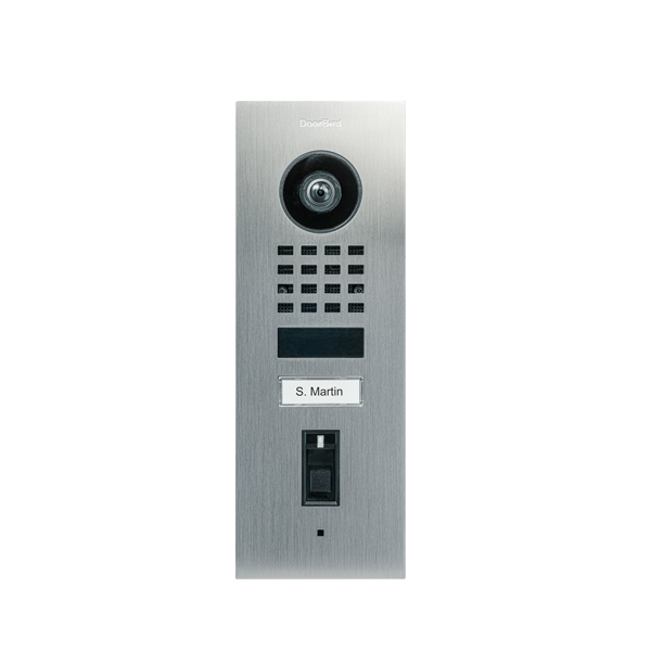 DoorBird IP Video dverová stanica D1101FV - zapustená, čítačka odtlačkov prstov, 1 tlačidlo