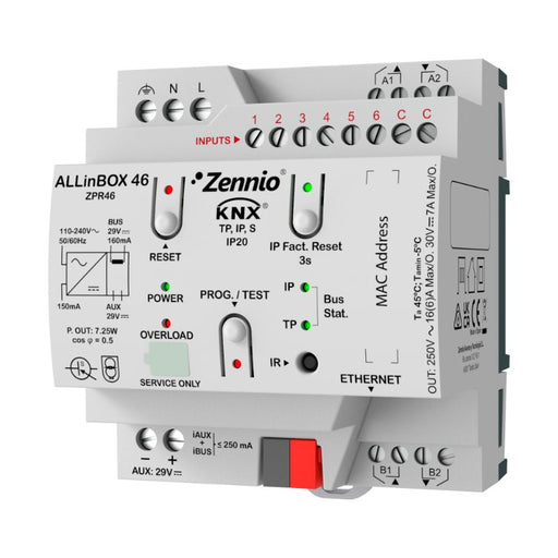  Zennio KNX ZPR46 ALLinBOX 46 4x/16A