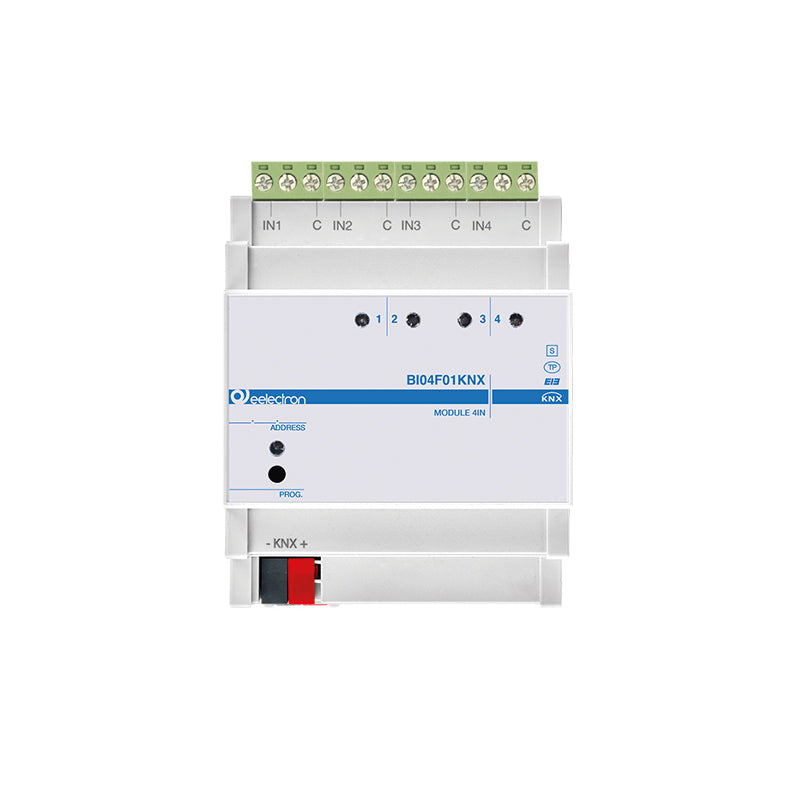 BI04F01KNX Binary input module 4x (potential-free) — KNXSolution