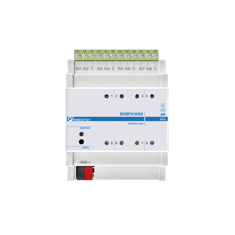 BI08F01KNX Binary input module 8x (potential-free) — KNXSolution