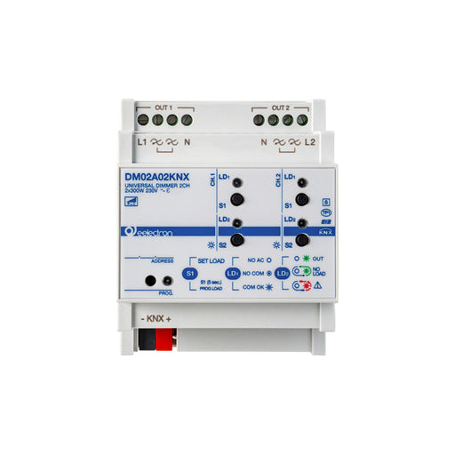 DM02A02KNX Univerzálny stmievací modul KNX 2x/300W