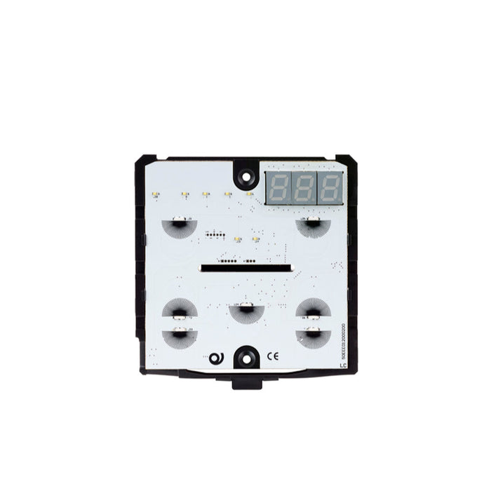 9025 KNX capacitive thermostat, humidity sensor, LINE SERIES - 7 buttons - H - with replaceable symbols
