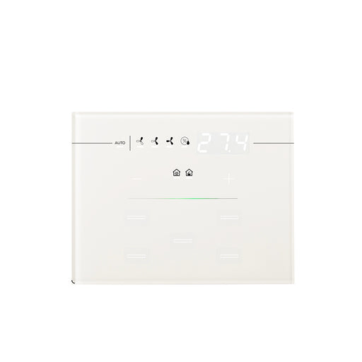 9025 Kapacitný termostat, spínač KNX - LINE SERIES, 3 modulový - 7 tlačidiel - H - biely