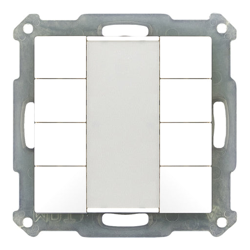 MDT BE-TA5508.G1 KNX Tlačidlo 55, 8-násobné, biele lesklé